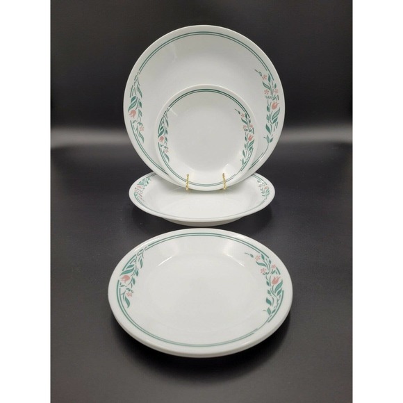 Corelle Rosemarie Dishes Plates Cottage Country 80s 90s Flower Floral - Picture 2 of 6